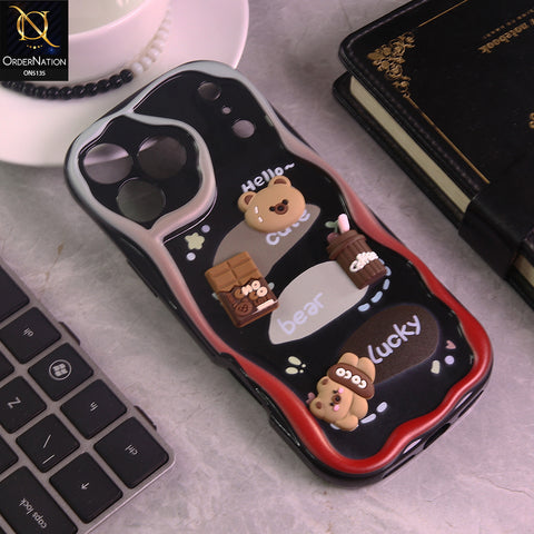 iPhone 18 Pro Max Cover - Design 1 - Cute 3D Cartoon Soft Silicon Helix Soft Borders Camera Protection Case