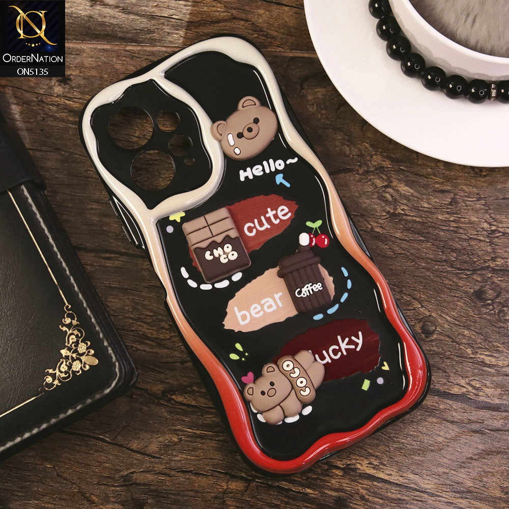Xiaomi Redmi Note 12 4G Cover - Design 1 - Cute 3D Cartoon Soft Silicon Helix Soft Borders Camera Protection Case