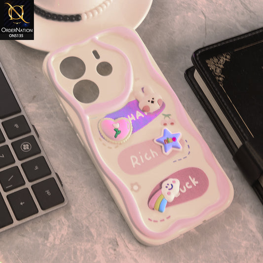 Xiaomi Redmi Note 14 4G Cover - Design 2 - Cute 3D Cartoon Soft Silicon Helix Soft Borders Camera Protection Case
