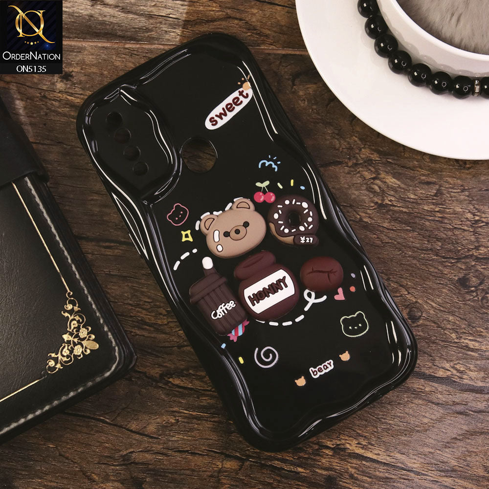 Oppo A8 Cover - Design 3 - Cute 3D Cartoon Soft Silicon Helix Soft Borders Camera Protection Case