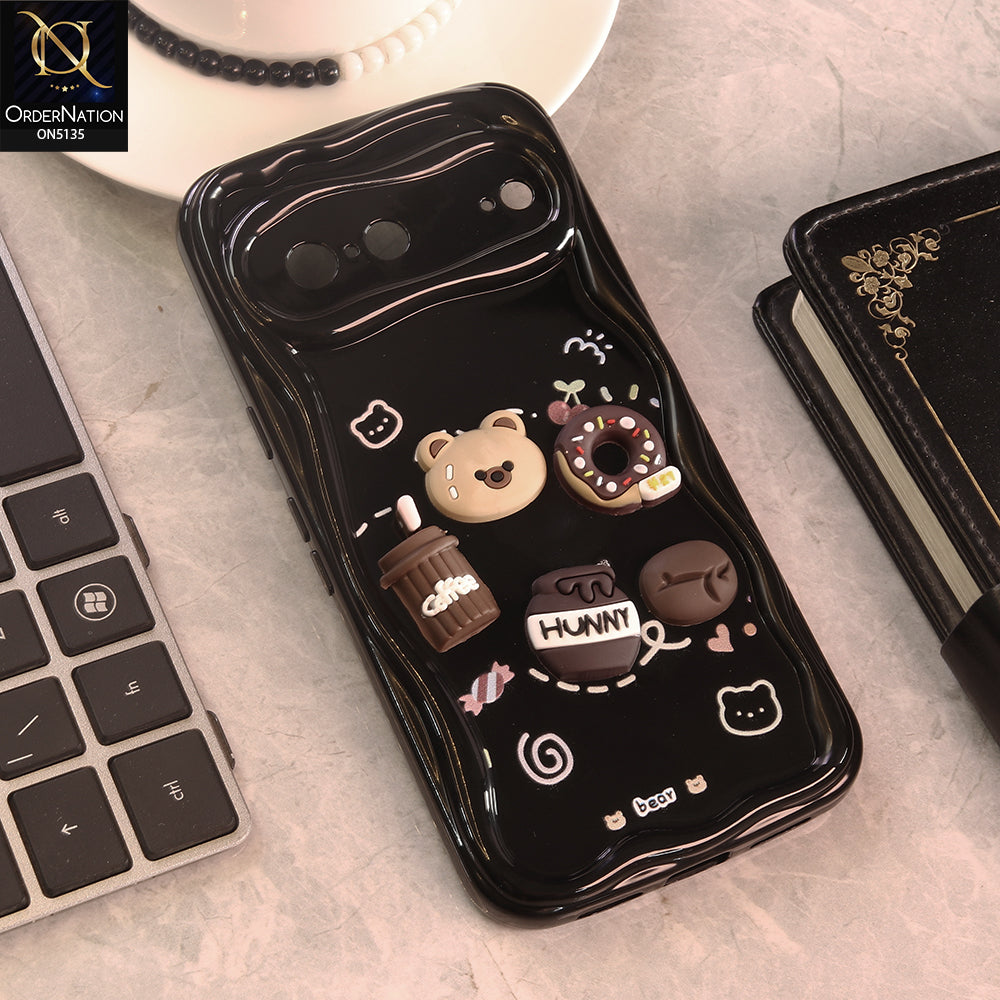 Google Pixel 7 Cover - Design 3 - Cute 3D Cartoon Soft Silicon Helix Soft Borders Camera Protection Case