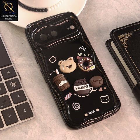 Google Pixel 7 Cover - Design 3 - Cute 3D Cartoon Soft Silicon Helix Soft Borders Camera Protection Case