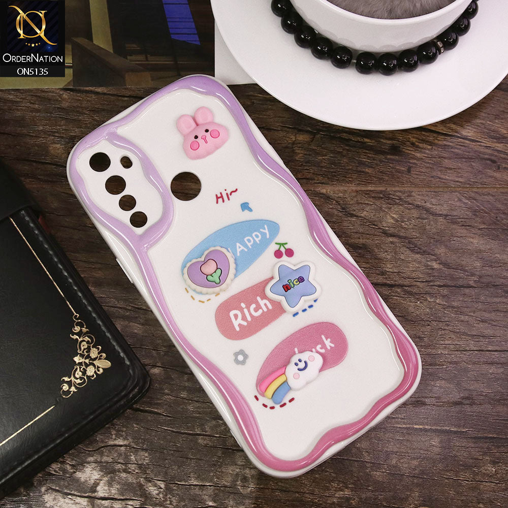 Realme 5 Cover - Design 2 - Cute 3D Cartoon Soft Silicon Helix Soft Borders Camera Protection Case