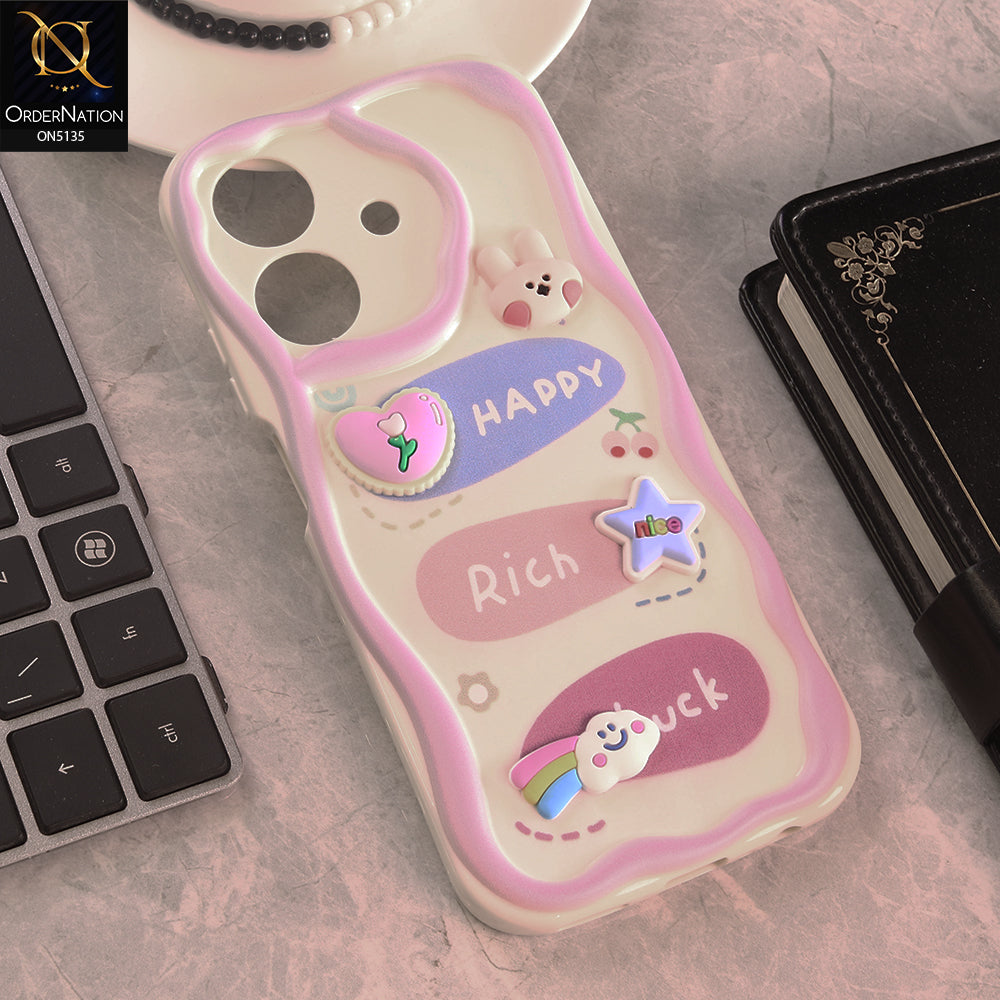 Realme C61 Cover - Design 2 - Cute 3D Cartoon Soft Silicon Helix Soft Borders Camera Protection Case
