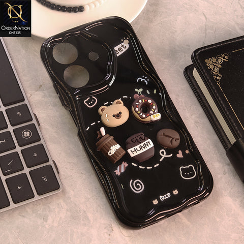 Realme C61 Cover - Design 3 - Cute 3D Cartoon Soft Silicon Helix Soft Borders Camera Protection Case