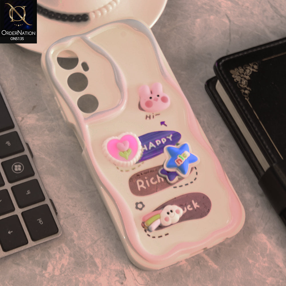 Realme C65 Cover - Design 2 - Cute 3D Cartoon Soft Silicon Helix Soft Borders Camera Protection Case