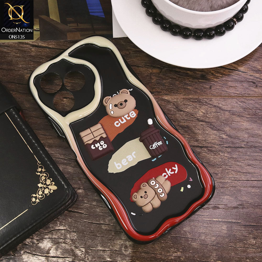 Realme Note 50 Cover - Design 1 - Cute 3D Cartoon Soft Silicon Helix Soft Borders Camera Protection Case