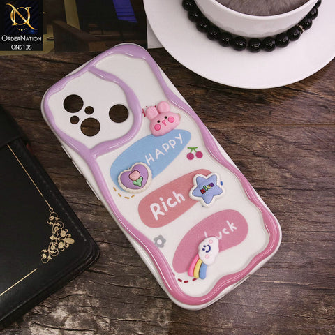 Xiaomi Poco C55 Cover - Design 2 - Cute 3D Cartoon Soft Silicon Helix Soft Borders Camera Protection Case