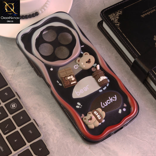 Xiaomi Poco C75 Cover - Design 1 - Cute 3D Cartoon Soft Silicon Helix Soft Borders Camera Protection Case