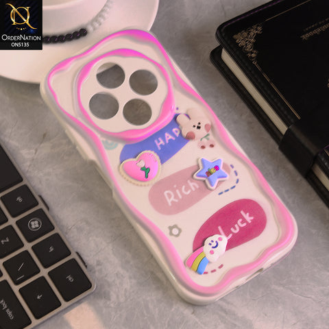 Xiaomi Redmi 14R Cover - Design 2 - Cute 3D Cartoon Soft Silicon Helix Soft Borders Camera Protection Case