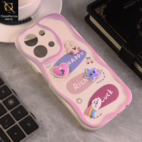 Xiaomi Redmi 15C 4G Cover - Design 2 - Cute 3D Cartoon Soft Silicon Helix Soft Borders Camera Protection Case