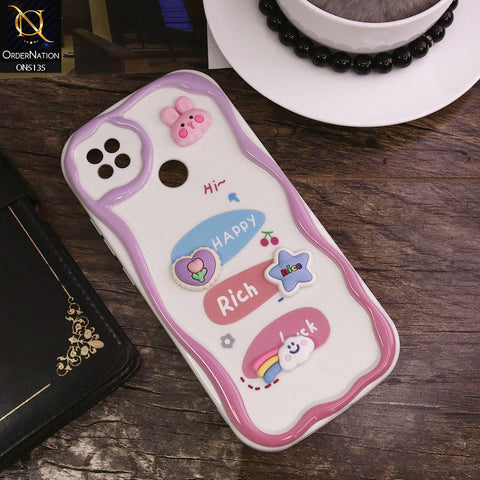 Xiaomi Redmi 10A Cover - Design 2 - Cute 3D Cartoon Soft Silicon Helix Soft Borders Camera Protection Case