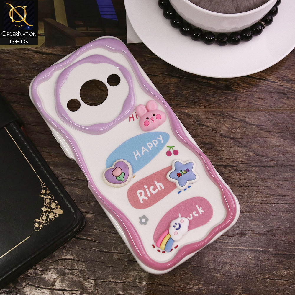 Xiaomi Redmi A3x Cover - Design 2 - Cute 3D Cartoon Soft Silicon Helix Soft Borders Camera Protection Case