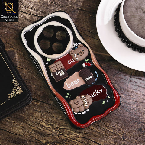 Oppo Reno 12F 4G Cover - Design 1 - Cute 3D Cartoon Soft Silicon Helix Soft Borders Camera Protection Case