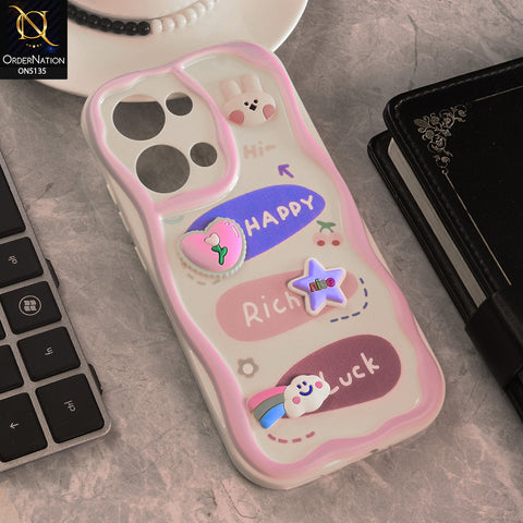 Oppo Reno 13 Cover - Design 2 - Cute 3D Cartoon Soft Silicon Helix Soft Borders Camera Protection Case