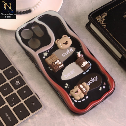 Oppo Reno 15F Cover - Design 1 - Cute 3D Cartoon Soft Silicon Helix Soft Borders Camera Protection Case