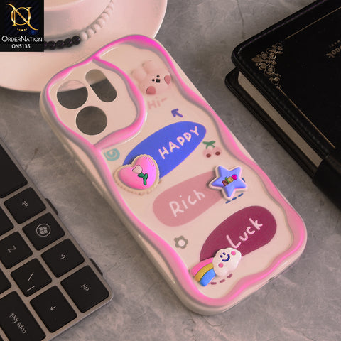 Oppo Reno 15c Cover - Design 2 - Cute 3D Cartoon Soft Silicon Helix Soft Borders Camera Protection Case