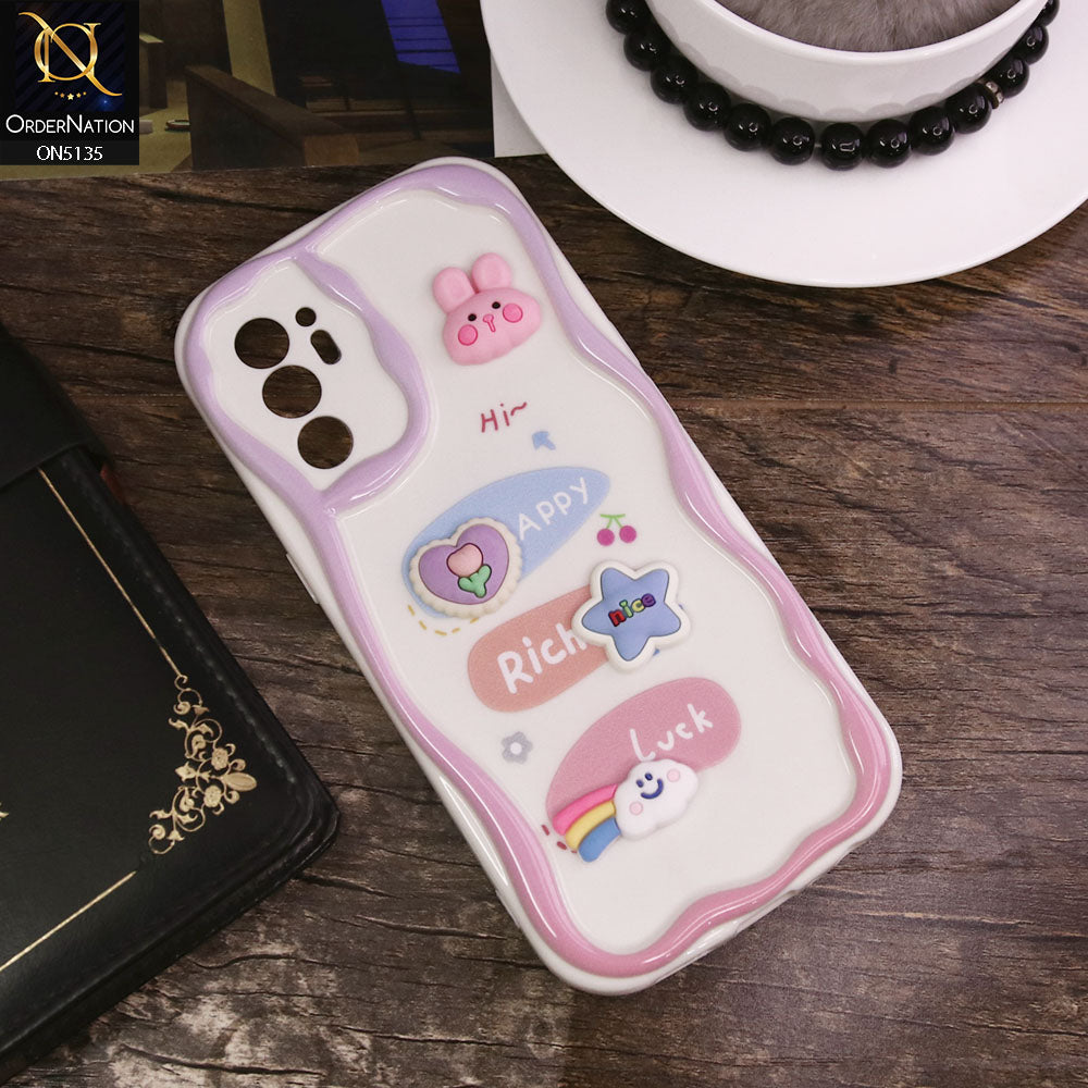 Oppo Reno 6 Cover - Design 2 - Cute 3D Cartoon Soft Silicon Helix Soft Borders Camera Protection Case