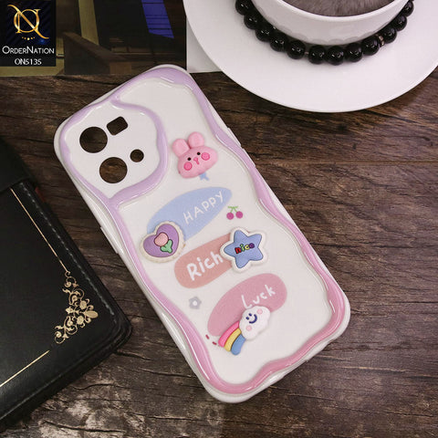 Oppo F21 Pro 4G Cover - Design 2 - Cute 3D Cartoon Soft Silicon Helix Soft Borders Camera Protection Case