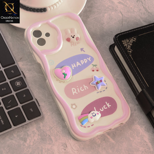 Samsung Galaxy A04 Cover - Design 2 - Cute 3D Cartoon Soft Silicon Helix Soft Borders Camera Protection Case