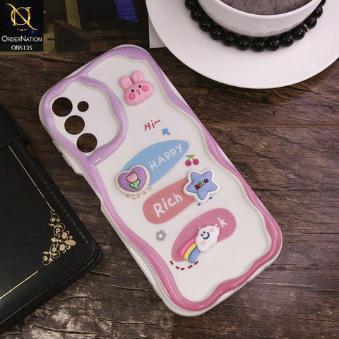 Samsung Galaxy A04s Cover - Design 2 - Cute 3D Cartoon Soft Silicon Helix Soft Borders Camera Protection Case