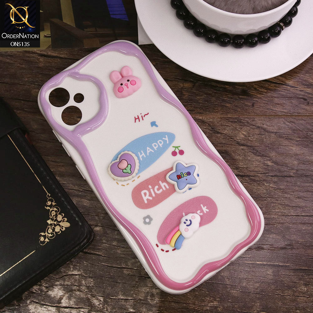 Samsung Galaxy A05 Cover - Design 2 - Cute 3D Cartoon Soft Silicon Helix Soft Borders Camera Protection Case