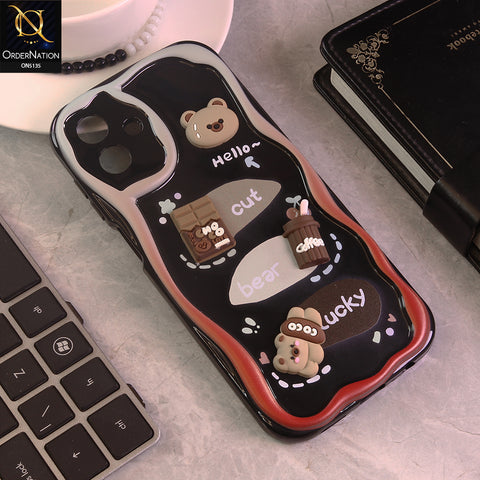 Samsung Galaxy A07s Cover - Design 1 - Cute 3D Cartoon Soft Silicon Helix Soft Borders Camera Protection Case