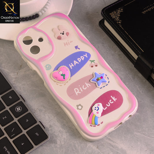 Samsung Galaxy M07 Cover - Design 2 - Cute 3D Cartoon Soft Silicon Helix Soft Borders Camera Protection Case