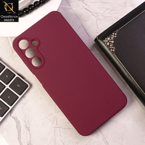 Samsung Galaxy A15 4G Cover - Maroon - Soft Shockproof Sillica Gel Camera Protection Case