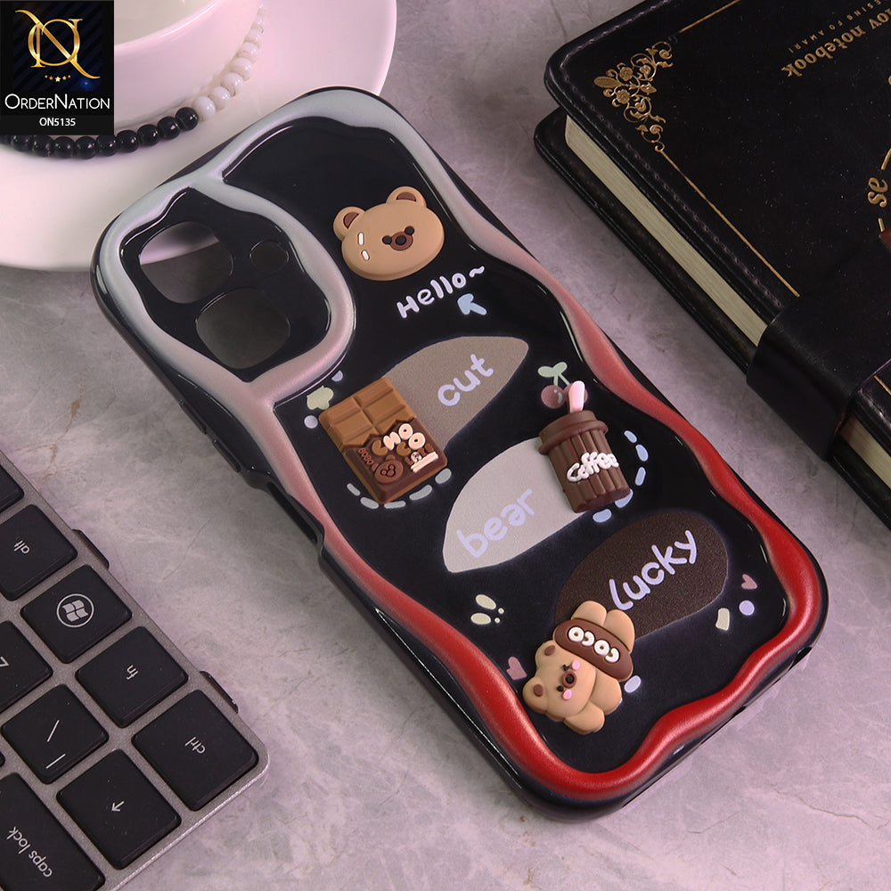 Infinix Smart 10 Cover - Design 1 - Cute 3D Cartoon Soft Silicon Helix Soft Borders Camera Protection Case
