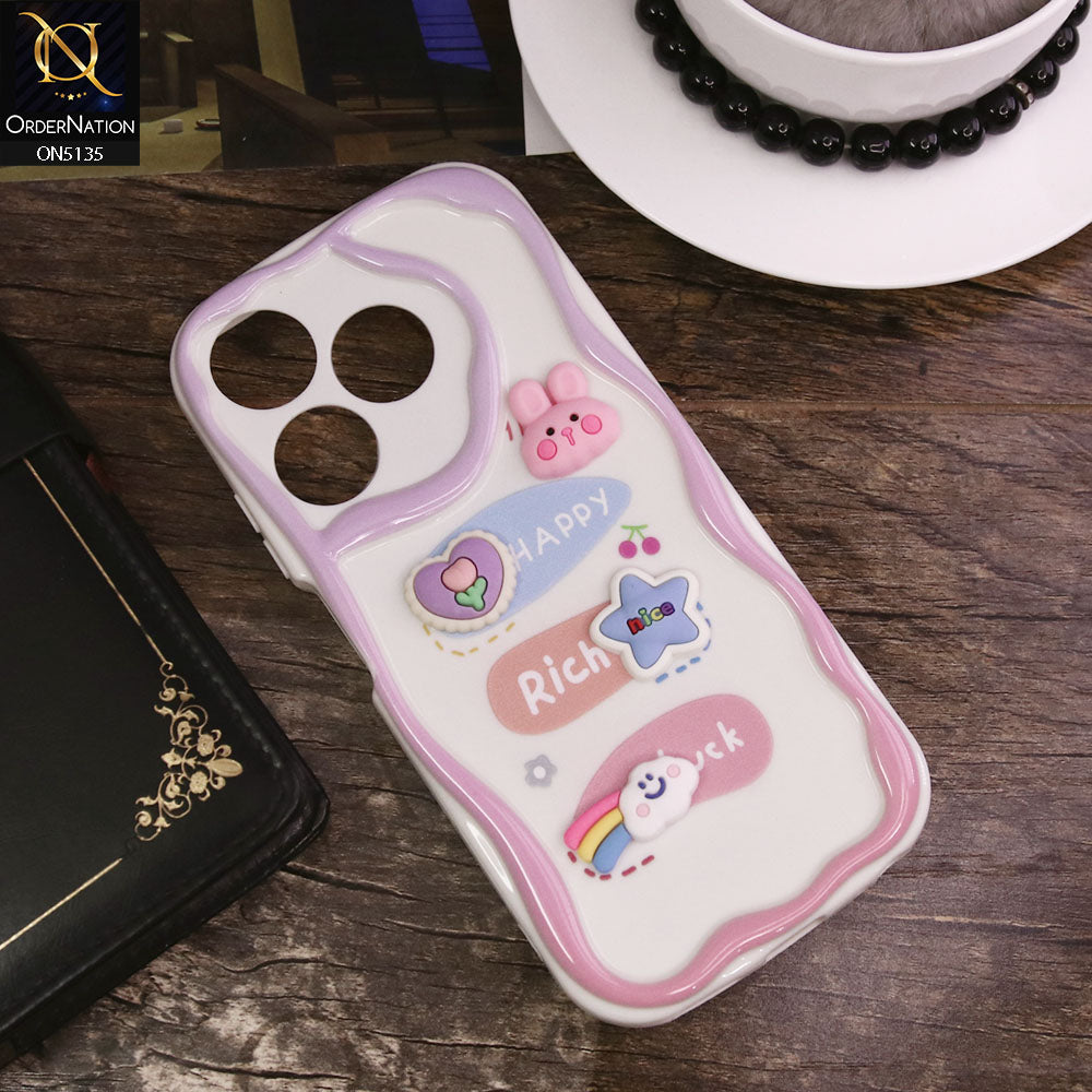 Tecno Spark 10C Cover - Design 2 - Cute 3D Cartoon Soft Silicon Helix Soft Borders Camera Protection Case