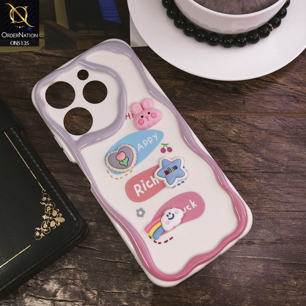 Tecno Spark 20 Pro Cover - Design 2 - Cute 3D Cartoon Soft Silicon Helix Soft Borders Camera Protection Case