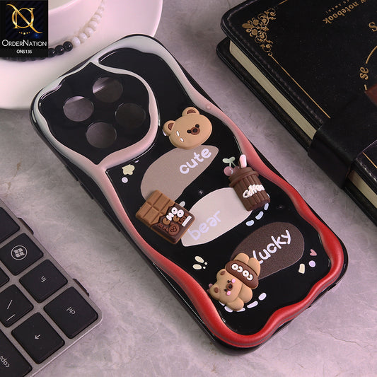 Tecno Spark 30 Pro Cover - Design 1 - Cute 3D Cartoon Soft Silicon Helix Soft Borders Camera Protection Case