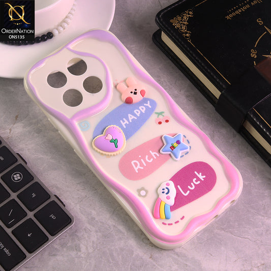 Tecno Spark 30 Pro Cover - Design 2 - Cute 3D Cartoon Soft Silicon Helix Soft Borders Camera Protection Case
