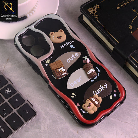 Tecno Pop 10 Cover - Design 1 - Cute 3D Cartoon Soft Silicon Helix Soft Borders Camera Protection Case