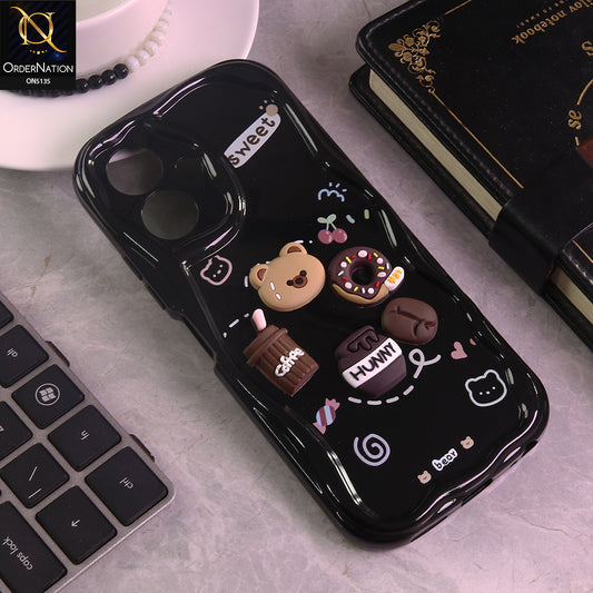 Tecno Spark Go 2 Cover - Design 3 - Cute 3D Cartoon Soft Silicon Helix Soft Borders Camera Protection Case