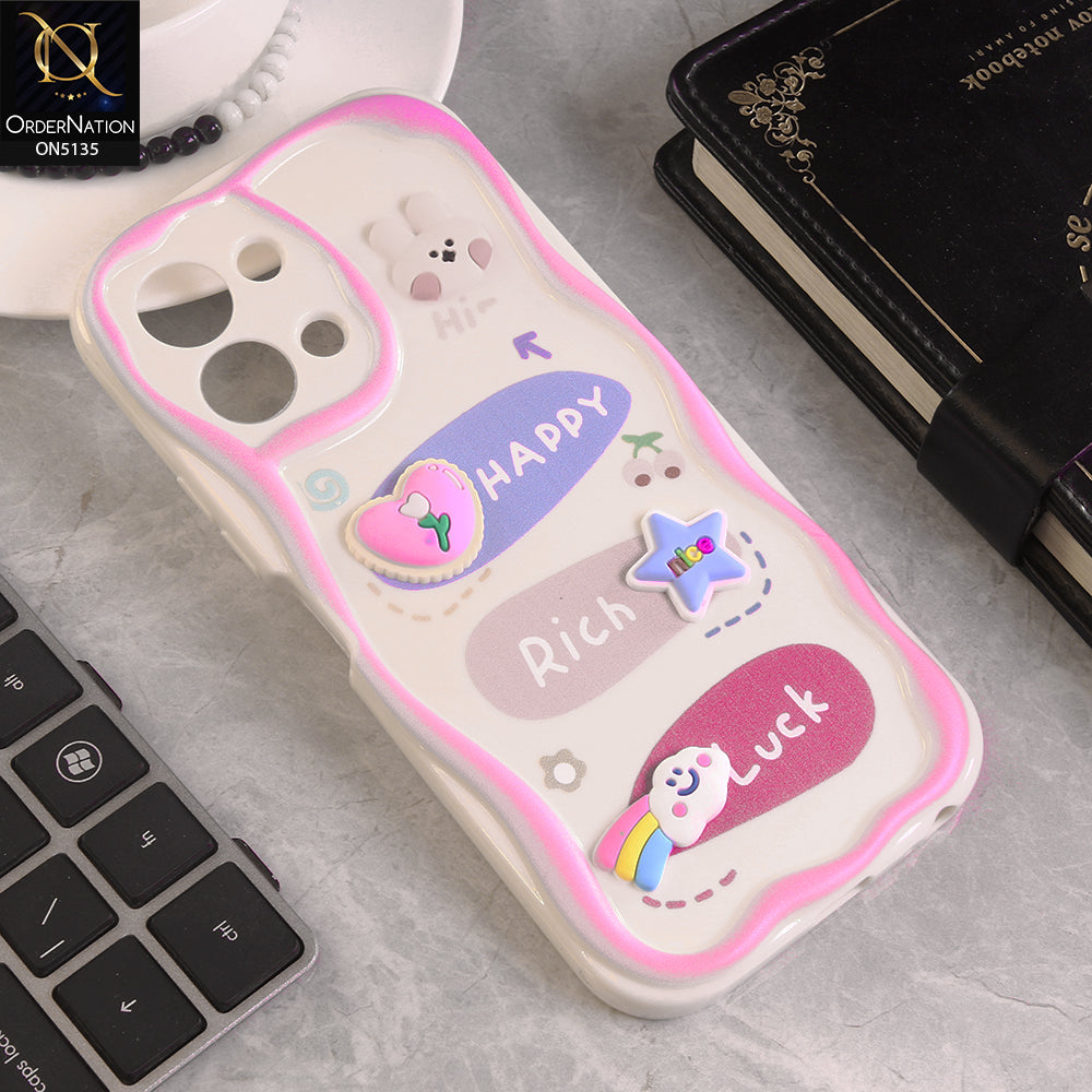 Tecno Spark Go 3 Cover - Design 2 - Cute 3D Cartoon Soft Silicon Helix Soft Borders Camera Protection Case