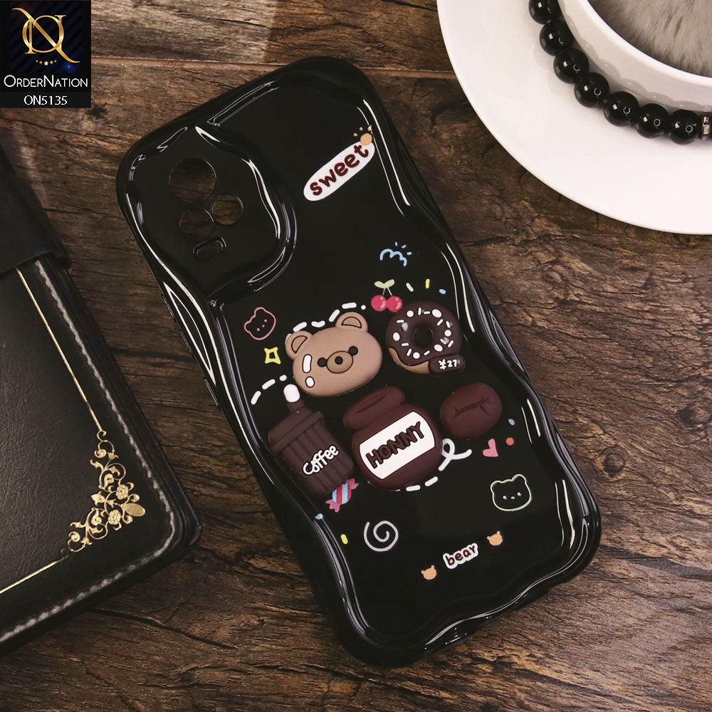 Vivo Y73 Cover - Design 3 - Cute 3D Cartoon Soft Silicon Helix Soft Borders Camera Protection Case