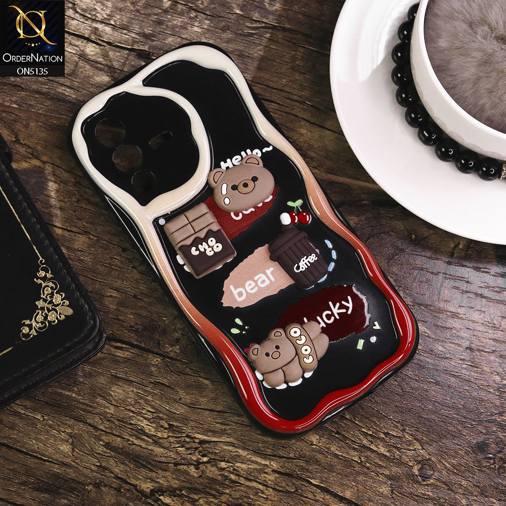 Vivo S12 Cover - Design 1 - Cute 3D Cartoon Soft Silicon Helix Soft Borders Camera Protection Case