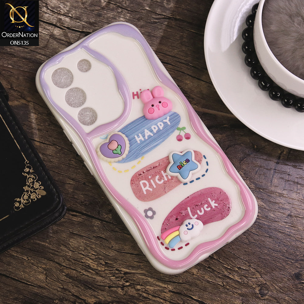 Vivo Y200 Cover - Design 2 - Cute 3D Cartoon Soft Silicon Helix Soft Borders Camera Protection Case