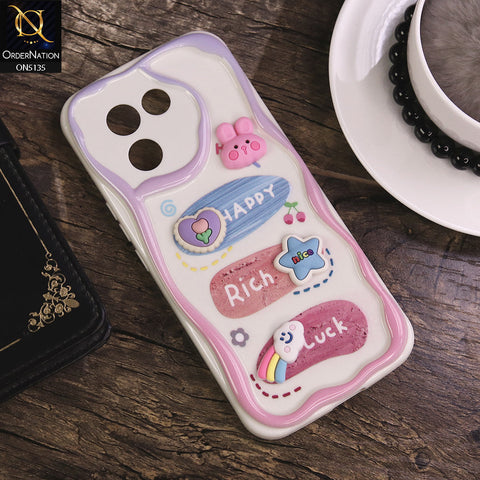 Vivo V30e Cover - Design 2 - Cute 3D Cartoon Soft Silicon Helix Soft Borders Camera Protection Case