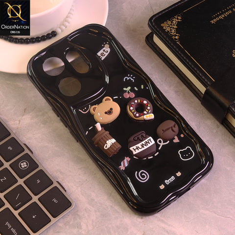 Vivo V60 Cover - Design 3 - Cute 3D Cartoon Soft Silicon Helix Soft Borders Camera Protection Case