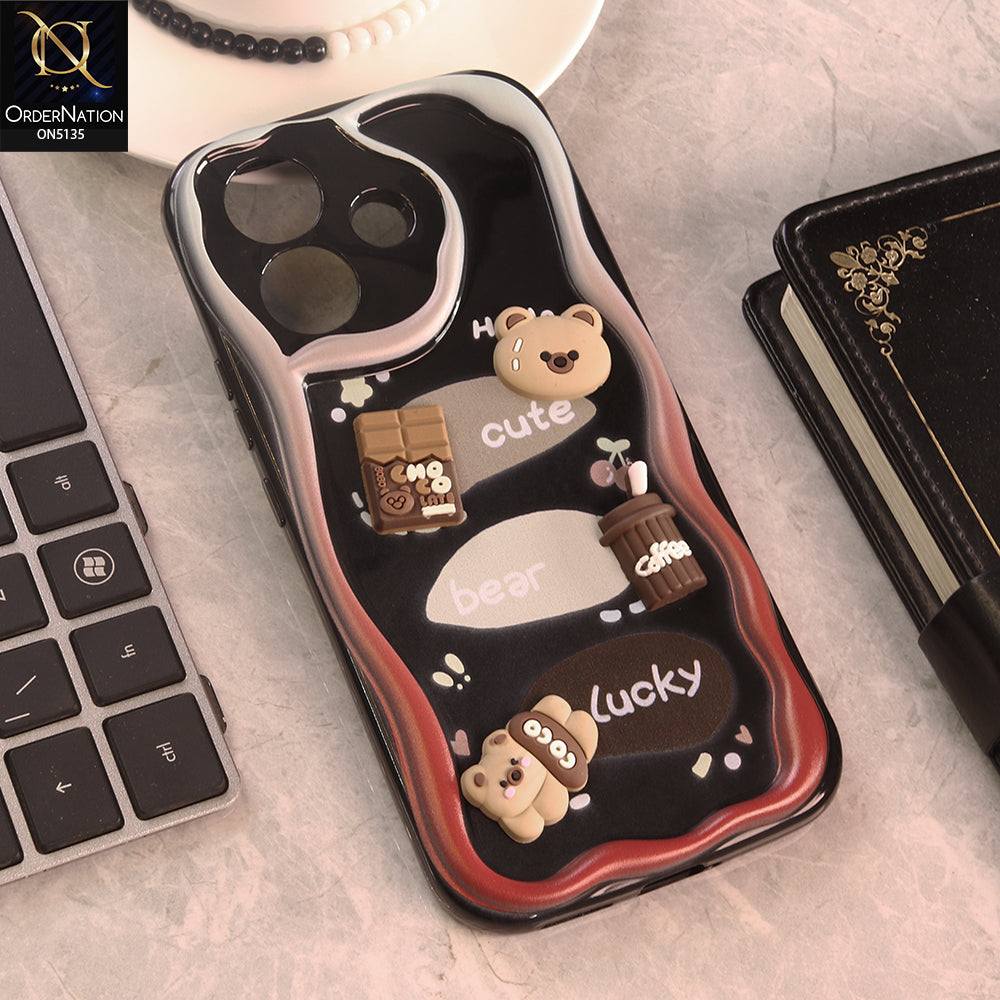 Vivo V60 Lite 5G Cover - Design 1 - Cute 3D Cartoon Soft Silicon Helix Soft Borders Camera Protection Case