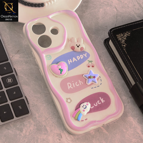 Vivo V60 Lite 4G Cover - Design 2 - Cute 3D Cartoon Soft Silicon Helix Soft Borders Camera Protection Case
