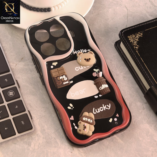 Xiaomi 14T Pro Cover - Design 1 - Cute 3D Cartoon Soft Silicon Helix Soft Borders Camera Protection Case