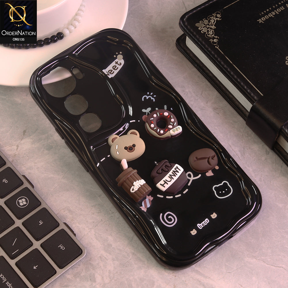 Vivo Y400 Cover - Design 3 - Cute 3D Cartoon Soft Silicon Helix Soft Borders Camera Protection Case