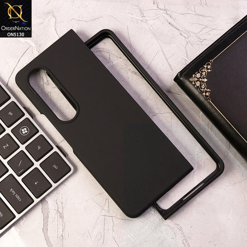 Samsung Galaxy Z Fold 4 5G Cover - Black - HQ Silica Gel Silicon Shockproof Matte Soft Border Shell Case