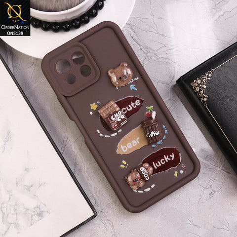 Xiaomi 11 Lite 5G NE - Brown - Trendy 3D Cute Cartoon And Coffee Chocolate Soft Silicon Shockproof Case With Camera Protection