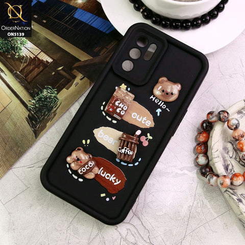 Oppo Reno 6 Cover - Black - Trendy 3D Cute Cartoon And Coffee Chocolate Soft Silicon Shockproof Case With Camera Protection