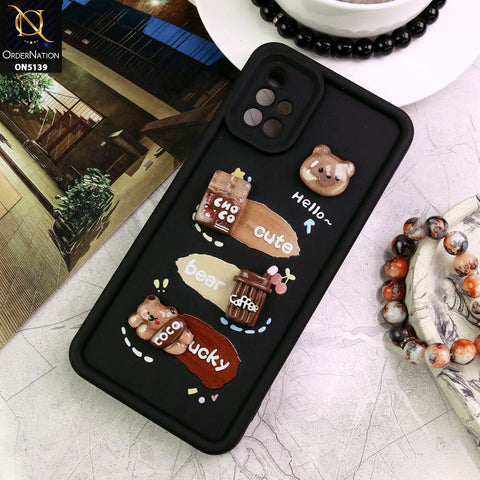 Samsung Galaxy A71 Cover - Black - Trendy 3D Cute Cartoon And Coffee Chocolate Soft Silicon Shockproof Case With Camera Protection